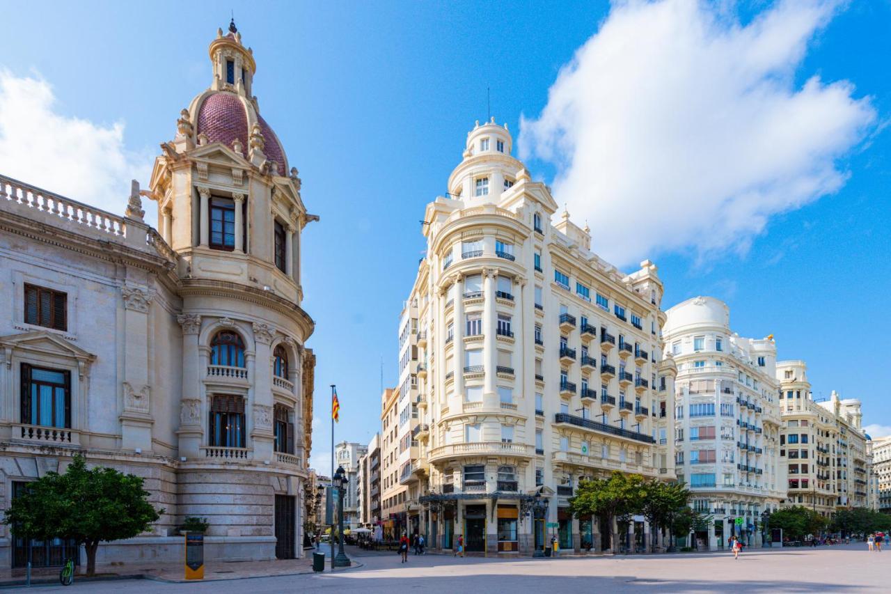 Apartamento Ayuntamiento Panoramic Valencia Exterior foto