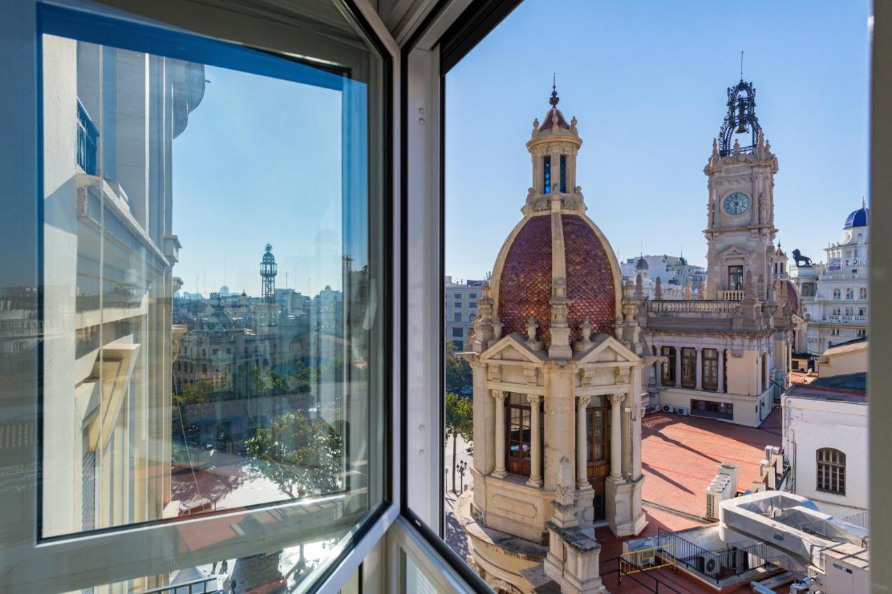 Apartamento Ayuntamiento Panoramic Valencia Exterior foto