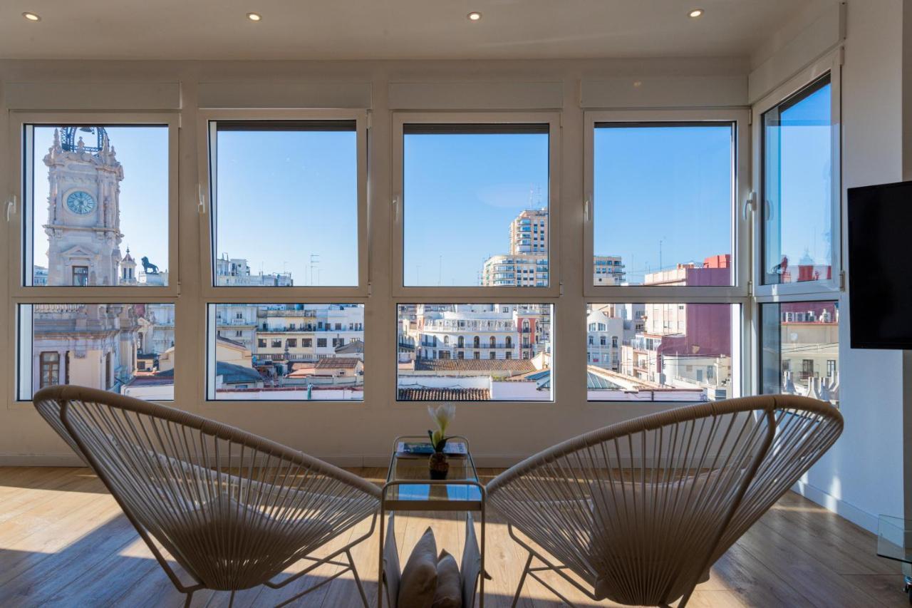 Apartamento Ayuntamiento Panoramic Valencia Exterior foto