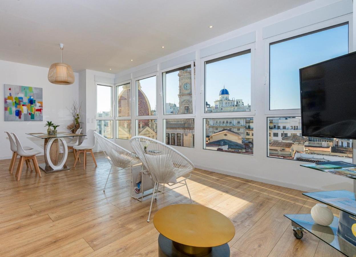 Apartamento Ayuntamiento Panoramic Valencia Exterior foto